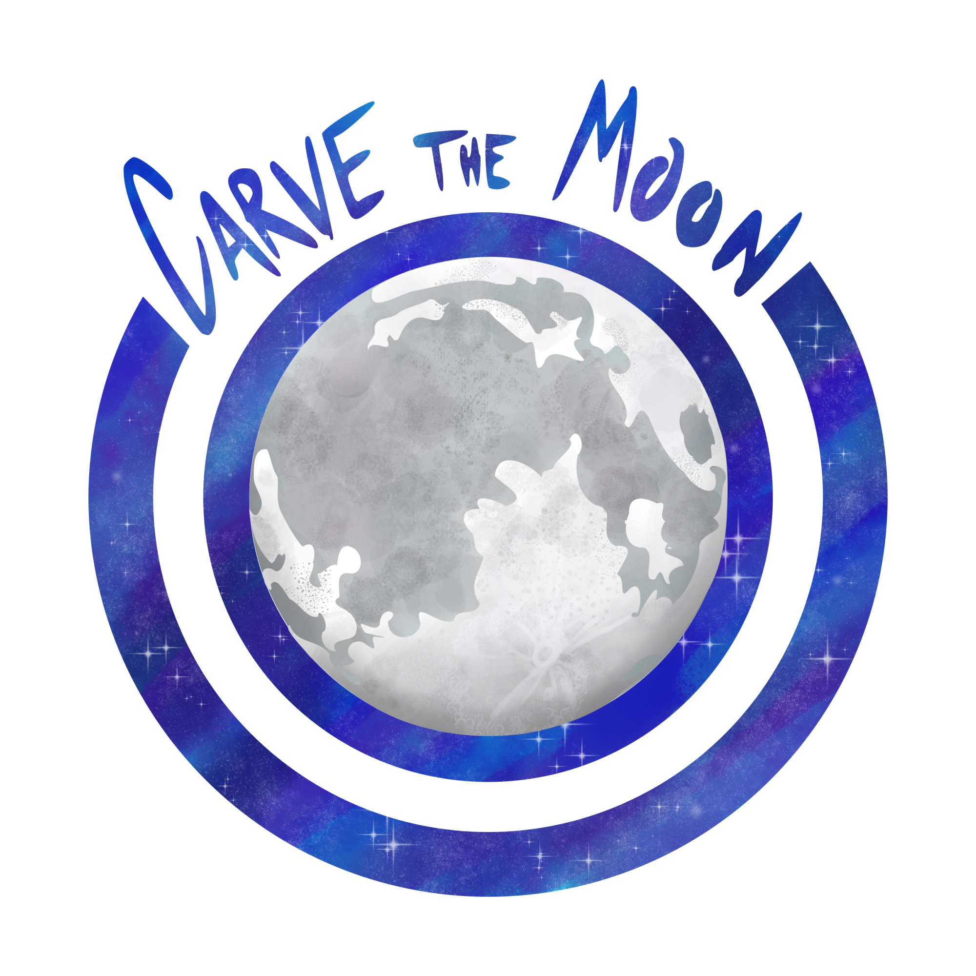 The words "Carve the Moon" circled around the moon