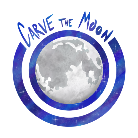 The words "Carve the Moon" circled around the moon